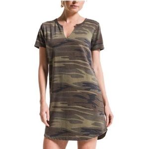 Z Supply Camo Split Neck Dress